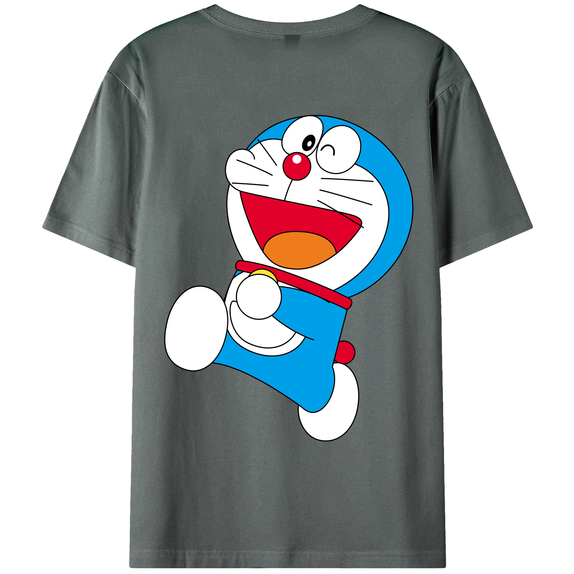 （画像用） ドラえもん Doraemon 綿100％ メンズ半袖Tシャツ（バックプリント） 通気性